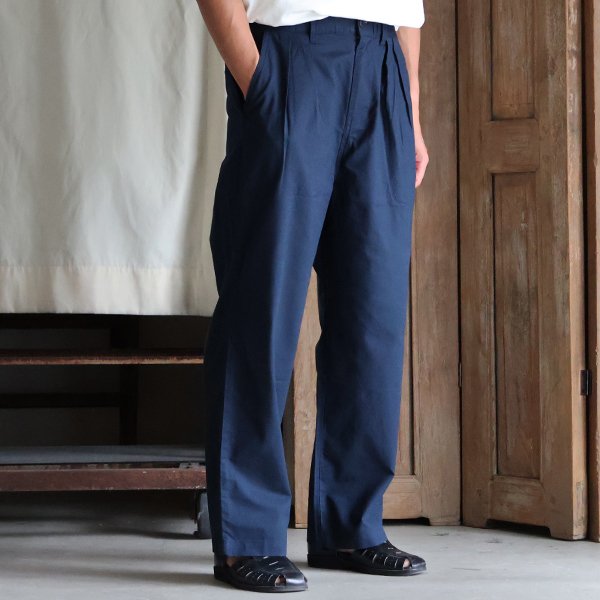 画像5: 綿麻ビンテージキャンバス 2タック ワイド テーパード イージーパンツ 【送料無料】/Audience