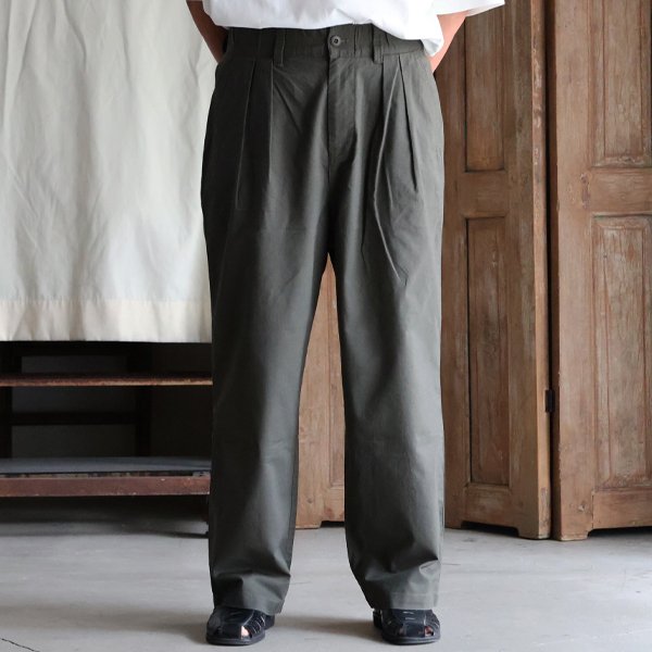 画像9: 綿麻ビンテージキャンバス 2タック ワイド テーパード イージーパンツ 【送料無料】/Audience