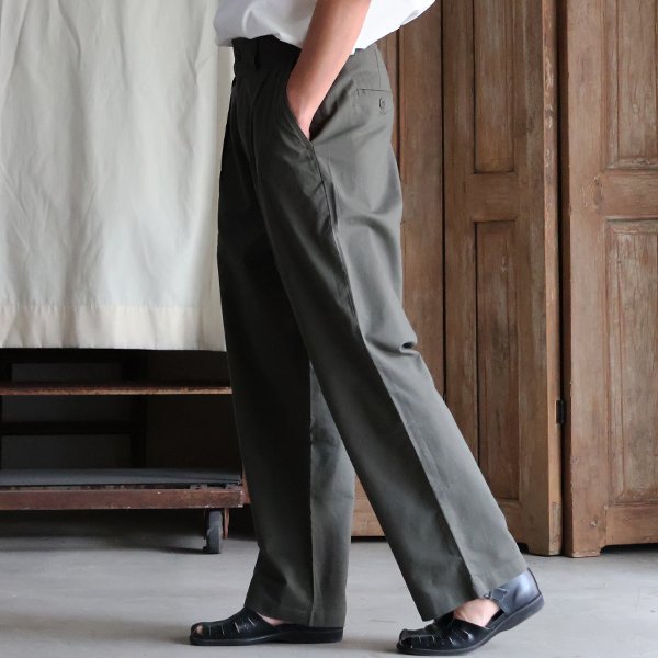 画像10: 綿麻ビンテージキャンバス 2タック ワイド テーパード イージーパンツ 【送料無料】/Audience