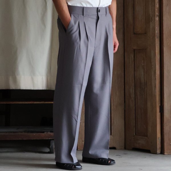 画像11: LANATEC® (ラナテック) TECH ウールライクツイル 2タック ワイドストレート イージーパンツ【MADE IN JAPAN】『日本製』【送料無料】/ Upscape Audience