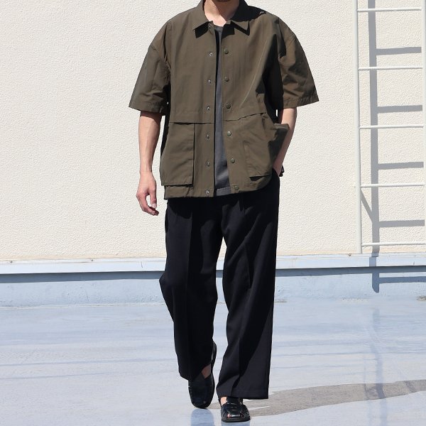 画像8: LANATEC® (ラナテック) TECH ウールライクツイル 2タック ワイドストレート イージーパンツ【MADE IN JAPAN】『日本製』【送料無料】/ Upscape Audience