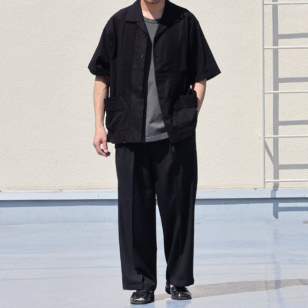 画像9: LANATEC® (ラナテック) TECH ウールライクツイル 2タック ワイドストレート イージーパンツ【MADE IN JAPAN】『日本製』【送料無料】/ Upscape Audience