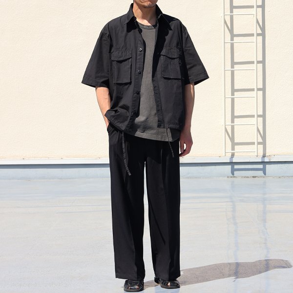 画像10: LANATEC® (ラナテック) TECH ウールライクツイル 2タック ワイドストレート イージーパンツ【MADE IN JAPAN】『日本製』【送料無料】/ Upscape Audience