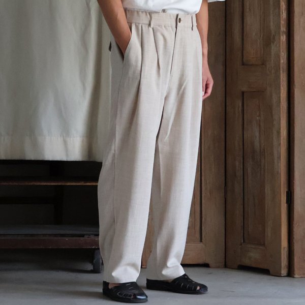 画像14: Reflax®(リフラクス) TECH リネンライクキャンバス 2タック ペグトップ ワイドテーパード イージーパンツ【MADE IN JAPAN】『日本製』/ Upscape Audience