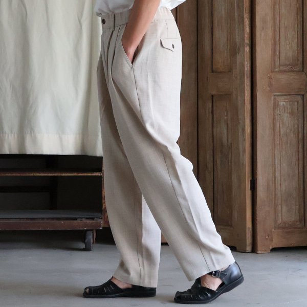 画像16: Reflax®(リフラクス) TECH リネンライクキャンバス 2タック ペグトップ ワイドテーパード イージーパンツ【MADE IN JAPAN】『日本製』/ Upscape Audience