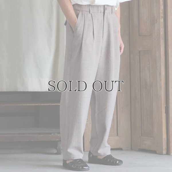 画像2: Reflax®(リフラクス) TECH リネンライクキャンバス 2タック ペグトップ ワイドテーパード イージーパンツ【MADE IN JAPAN】『日本製』/ Upscape Audience
