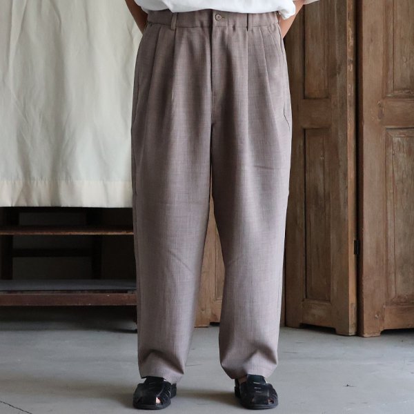 画像3: Reflax®(リフラクス) TECH リネンライクキャンバス 2タック ペグトップ ワイドテーパード イージーパンツ【MADE IN JAPAN】『日本製』/ Upscape Audience