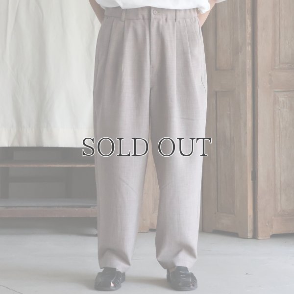 画像3: Reflax®(リフラクス) TECH リネンライクキャンバス 2タック ペグトップ ワイドテーパード イージーパンツ【MADE IN JAPAN】『日本製』/ Upscape Audience