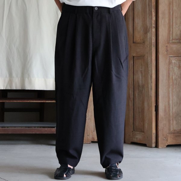 画像9: Reflax®(リフラクス) TECH リネンライクキャンバス 2タック ペグトップ ワイドテーパード イージーパンツ【MADE IN JAPAN】『日本製』/ Upscape Audience