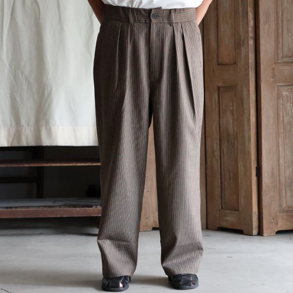 画像2: スマートT/R ジャパニーズ トラディショナルパターン 2タック ワイド ドロストパンツ【MADE IN JAPAN】『日本製』【送料無料】/ Upscape Audience