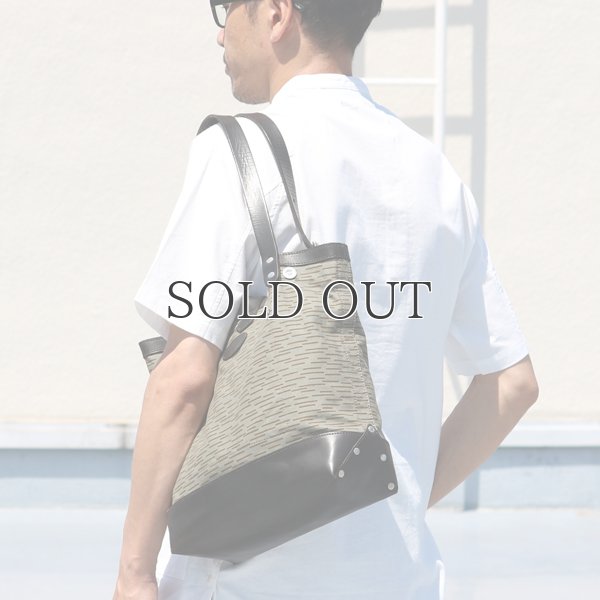 画像3: デッドストックレインカモテント生地×Leather Travel Mini Tote Bag 【送料無料】 / Upscape Audience VASCO