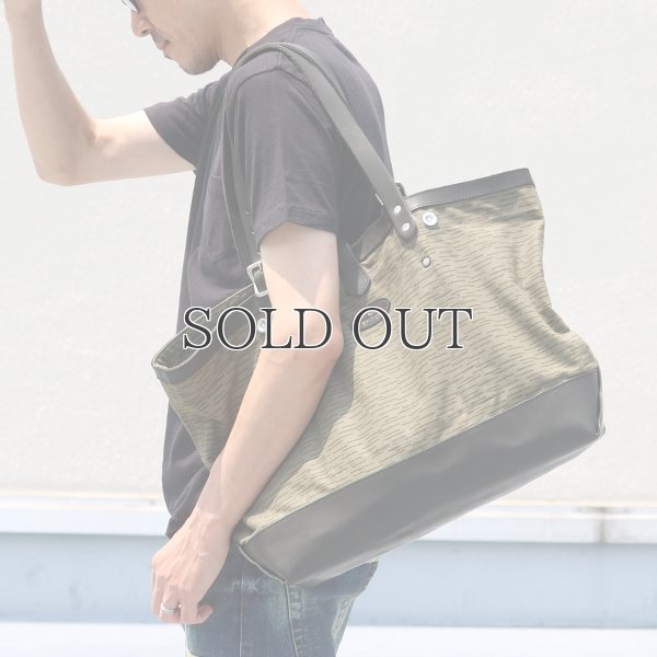 画像7: デッドストックレインカモテント生地×Leather Travel Tote Bag 【送料無料】 / Upscape Audience VASCO