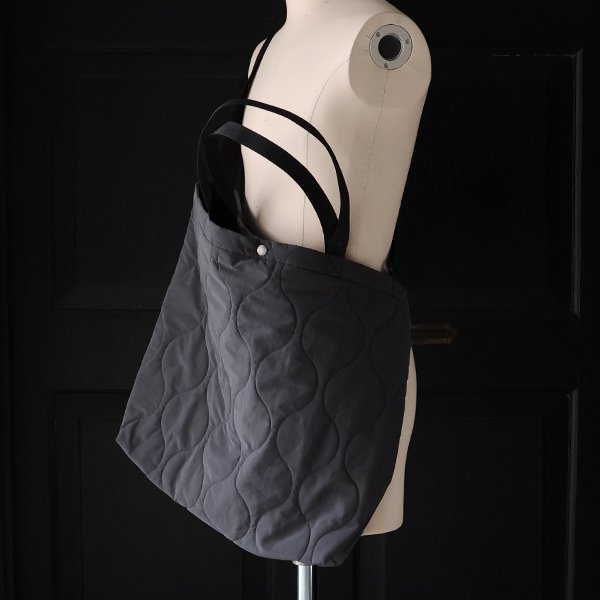 画像6: Teflon（テフロン）耐水撥水コットンタッチ ナイロン ウェーブキルト ショルダートートバッグ【MADE IN JAPAN】『日本製』 / Upscape Audience