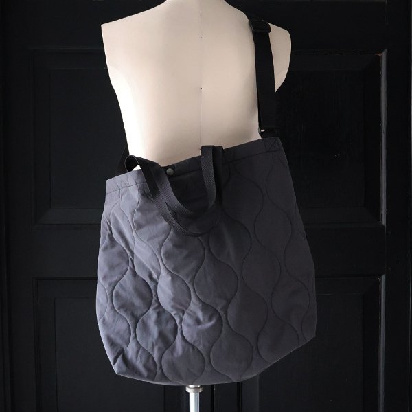 画像8: Teflon（テフロン）耐水撥水コットンタッチ ナイロン ウェーブキルト ショルダートートバッグ【MADE IN JAPAN】『日本製』 / Upscape Audience