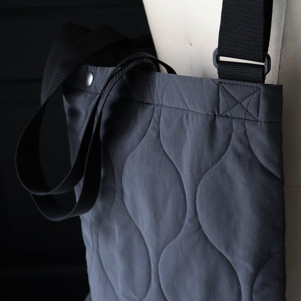 画像11: Teflon（テフロン）耐水撥水コットンタッチ ナイロン ウェーブキルト ショルダートートバッグ【MADE IN JAPAN】『日本製』 / Upscape Audience