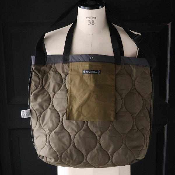 画像13: Teflon（テフロン）耐水撥水コットンタッチ ナイロン ウェーブキルト ショルダートートバッグ【MADE IN JAPAN】『日本製』 / Upscape Audience