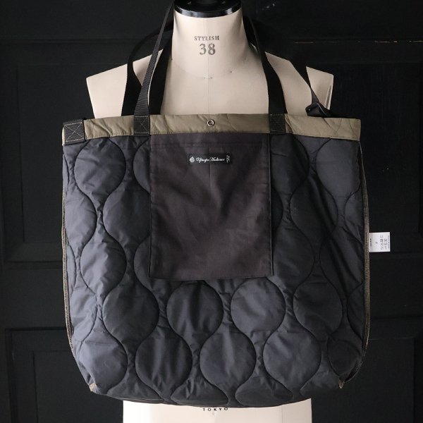 画像4: Teflon（テフロン）耐水撥水コットンタッチ ナイロン ウェーブキルト ショルダートートバッグ【MADE IN JAPAN】『日本製』 / Upscape Audience