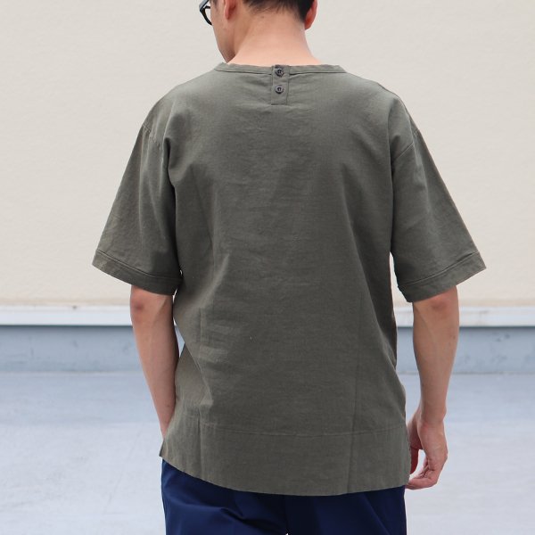 画像4: 【RE PRICE/価格改定】ソフトリネンコットンキャンバス 胸ポケ付 5分袖シャツ【MADE IN JAPAN】『日本製』/ Upscape Audience