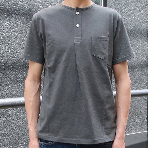 画像12: 【RE PRICE/価格改定】コーマ天竺 C/N ヘンリー ポケ付 Tee【MADE IN JAPAN】『日本製』/ Upscape Audience 