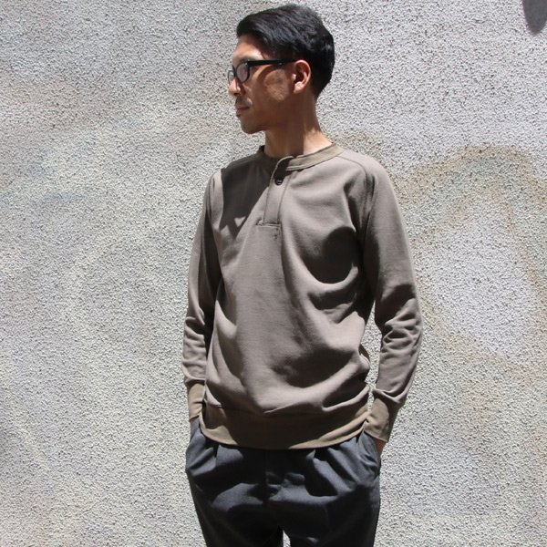 画像6: Basque10オンス（バスク天竺）フリーダムスリーブ1ボタンヘンリー9/S Tee【MADE IN JAPAN】『日本製』/ Upscape Audience