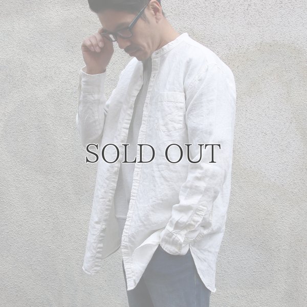 画像3: "Herdmans"リネン ルーズFIT　バンドカラー L/S シャツ『日本製』/ Upscape Audience