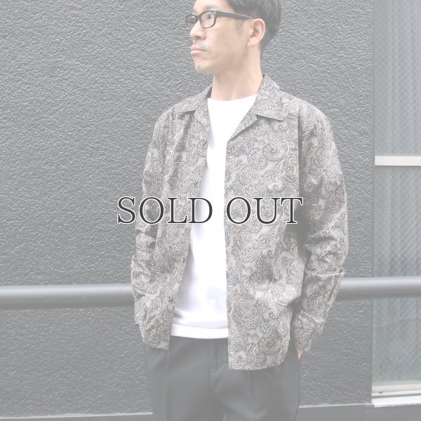画像10: サラサ柄コットンクロス オープンカラーL/Sシャツ【MADE IN JAPAN】『日本製』/ Upscape Audience