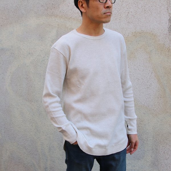画像9: 度詰ワッフル クルーネック ロングフィンガーホール LS【MADE IN JAPAN】『日本製』/ Upscape Audience