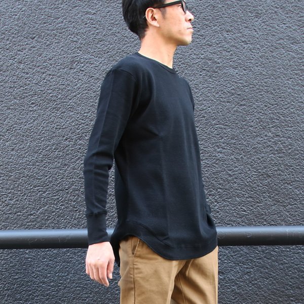 画像10: 度詰ワッフル クルーネック ロングフィンガーホール LS【MADE IN JAPAN】『日本製』/ Upscape Audience