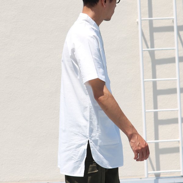 画像7: コットンクロス バンドカラー プルオーバーシャツ『日本製』Upscape Audience