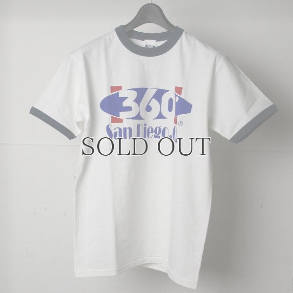 画像2: 360°SPORTS WEAR（スリーシックスティスポーツウェア） "360 LOGO" 6oz米綿丸胴リンガーS/S Tee/ Audience