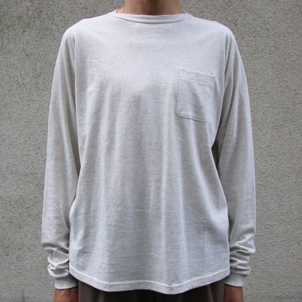画像11: コーマ天竺ヘムラウンド 胸ポケ付き C/N L/S Tee【MADE IN JAPAN】/ Upscape Audience