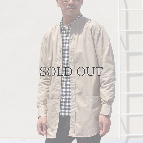 画像3: グリストーンW 綿ナイロン高密度ギャバ ルーズFIT バンドカラー ツールポケ 長袖シャツ【MADE IN JAPAN】『日本製』Upscape Audience