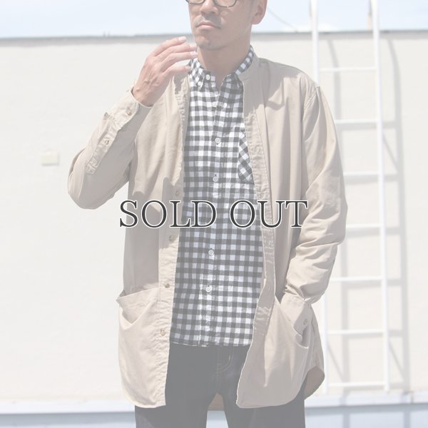 画像4: グリストーンW 綿ナイロン高密度ギャバ ルーズFIT バンドカラー ツールポケ 長袖シャツ【MADE IN JAPAN】『日本製』Upscape Audience