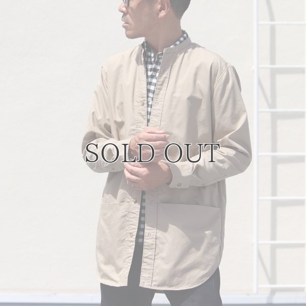 画像10: グリストーンW 綿ナイロン高密度ギャバ ルーズFIT バンドカラー ツールポケ 長袖シャツ【MADE IN JAPAN】『日本製』Upscape Audience