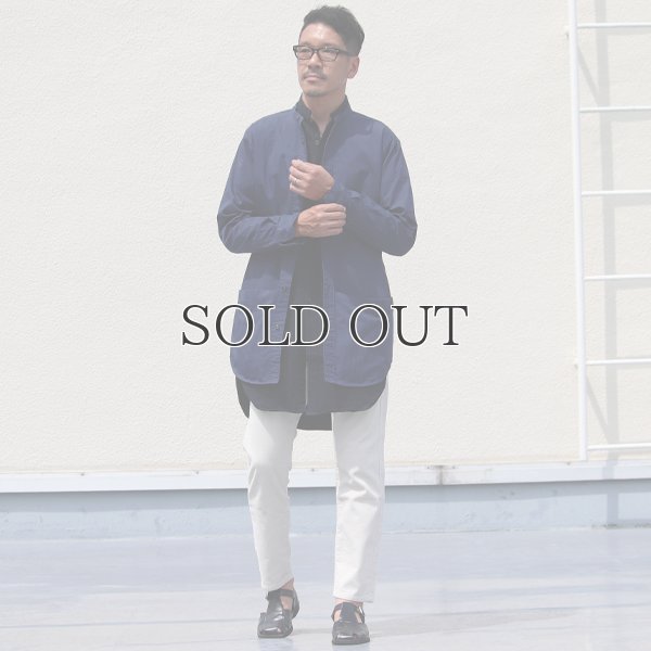 画像14: グリストーンW 綿ナイロン高密度ギャバ ルーズFIT バンドカラー ツールポケ 長袖シャツ【MADE IN JAPAN】『日本製』Upscape Audience