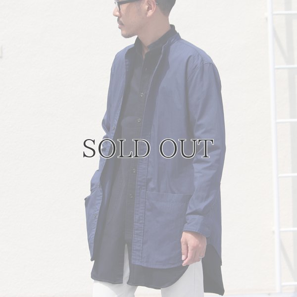画像3: グリストーンW 綿ナイロン高密度ギャバ ルーズFIT バンドカラー ツールポケ 長袖シャツ【MADE IN JAPAN】『日本製』Upscape Audience