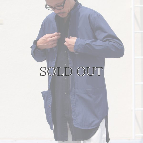 画像5: グリストーンW 綿ナイロン高密度ギャバ ルーズFIT バンドカラー ツールポケ 長袖シャツ【MADE IN JAPAN】『日本製』Upscape Audience