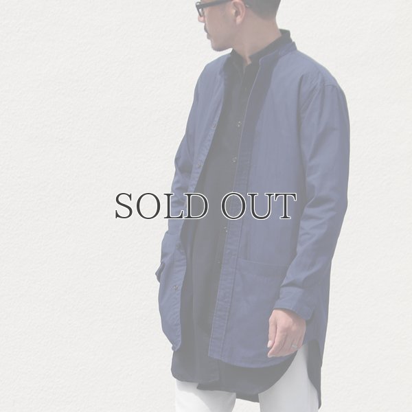 画像8: グリストーンW 綿ナイロン高密度ギャバ ルーズFIT バンドカラー ツールポケ 長袖シャツ【MADE IN JAPAN】『日本製』Upscape Audience