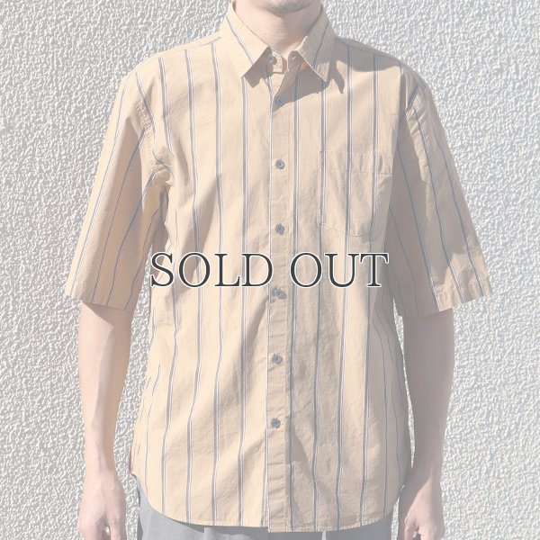 画像14: タイプライターレジメンタルストライプ ルーズフィット  裏前立て レギュラーカラー ハーフスリーブシャツ 【MADE IN JAPAN】『日本製』/ Upscape Audience
