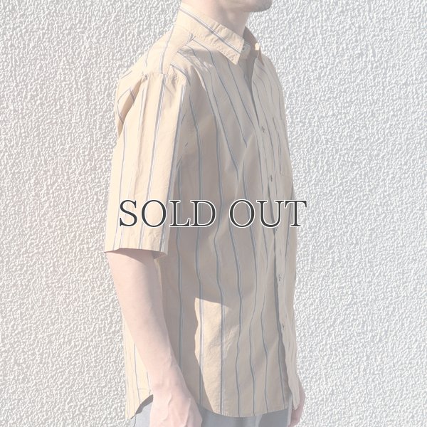 画像17: タイプライターレジメンタルストライプ ルーズフィット  裏前立て レギュラーカラー ハーフスリーブシャツ 【MADE IN JAPAN】『日本製』/ Upscape Audience