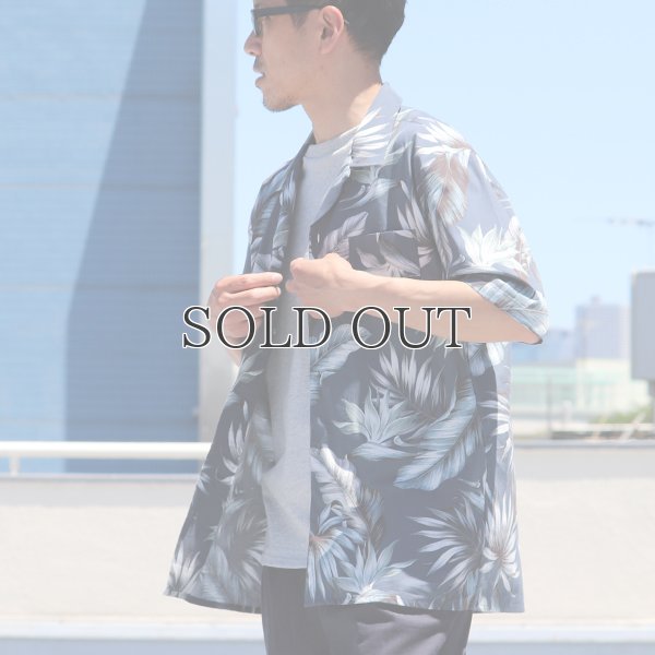 画像5: コットンレーヨン ヴィンテージボタニカル柄  オープンカラー ルーズフィットシャツ【MADE IN JAPAN】『日本製』/ Upscape Audience