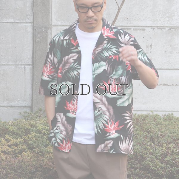 画像6: コットンレーヨン ヴィンテージボタニカル柄  オープンカラー ルーズフィットシャツ【MADE IN JAPAN】『日本製』/ Upscape Audience