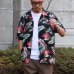 画像6: コットンレーヨン ヴィンテージボタニカル柄  オープンカラー ルーズフィットシャツ【MADE IN JAPAN】『日本製』/ Upscape Audience