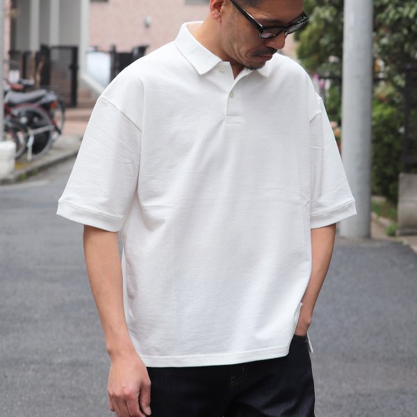 画像10: コットンシアサッカー天竺　ハーフスリーブ　ポロシャツ【MADE IN JAPAN】『日本製』 / Upscape Audience