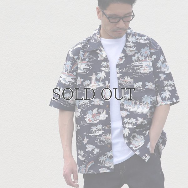 画像10: コットンレーヨン ヴィンテージHAWAII&LEAVES柄  オープンカラー ハーフスリーブシャツ【MADE IN JAPAN】『日本製』/ Upscape Audience
