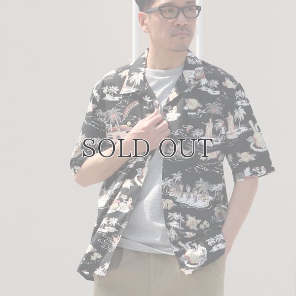 画像12: コットンレーヨン ヴィンテージHAWAII＆LEAVES柄  オープンカラー ハーフスリーブシャツ【MADE IN JAPAN】『日本製』/ Upscape Audience