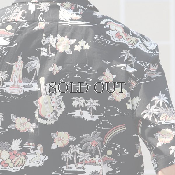 画像13: コットンレーヨン ヴィンテージHAWAII＆LEAVES柄  オープンカラー ハーフスリーブシャツ【MADE IN JAPAN】『日本製』/ Upscape Audience