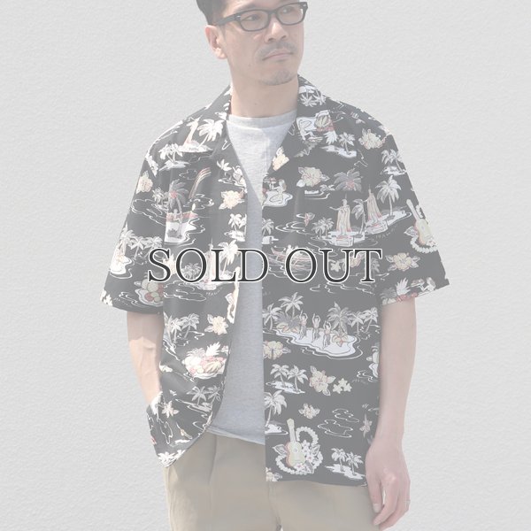 画像11: コットンレーヨン ヴィンテージHAWAII＆LEAVES柄  オープンカラー ハーフスリーブシャツ【MADE IN JAPAN】『日本製』/ Upscape Audience