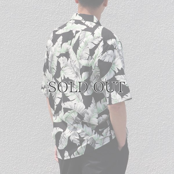 画像4: コットンレーヨン ヴィンテージHAWAII&LEAVES柄  オープンカラー ハーフスリーブシャツ【MADE IN JAPAN】『日本製』/ Upscape Audience