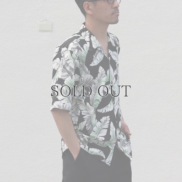 画像7: コットンレーヨン ヴィンテージHAWAII&LEAVES柄  オープンカラー ハーフスリーブシャツ【MADE IN JAPAN】『日本製』/ Upscape Audience